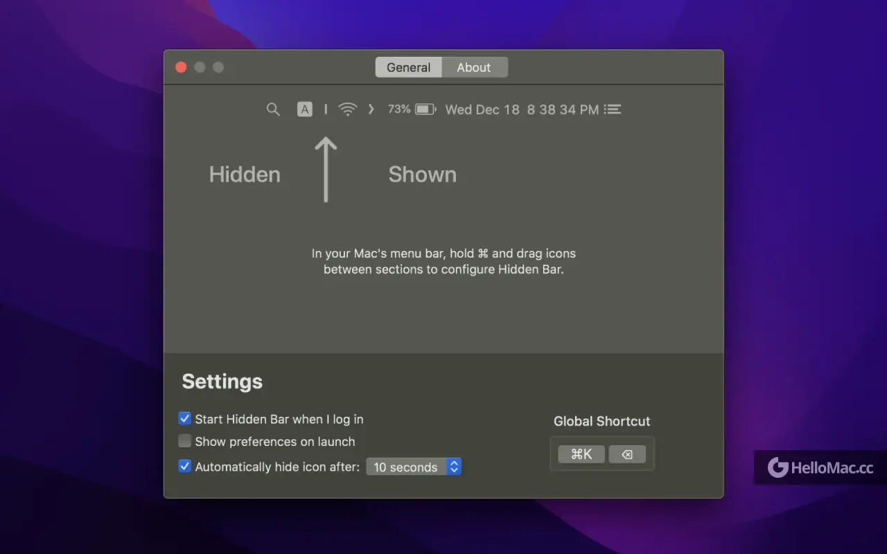 Hidden Bar v1.9