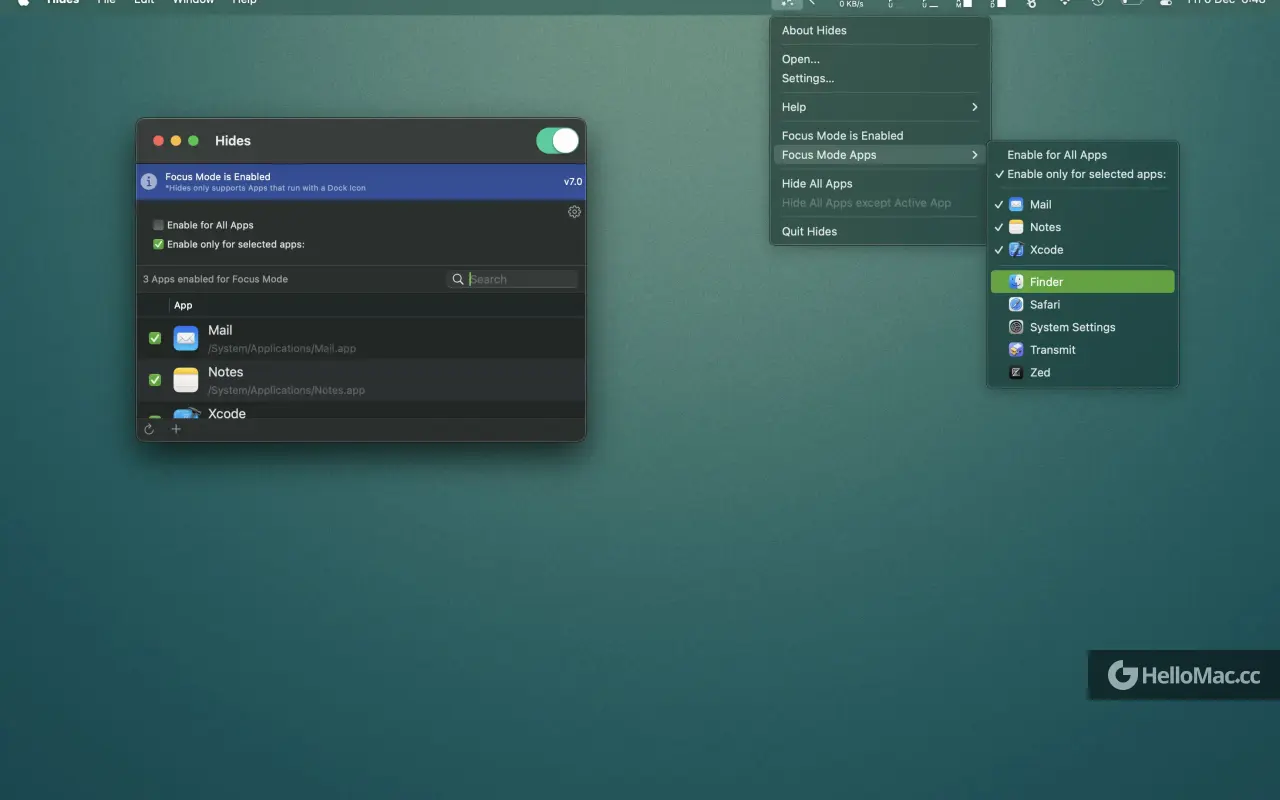 Hides v7.0