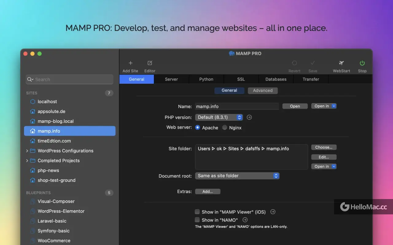 MAMP Pro v6.9