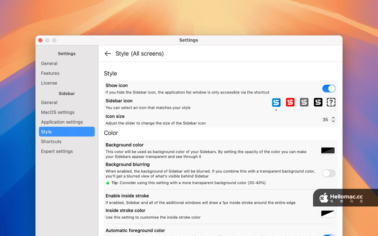 Sidebar v1.8.4