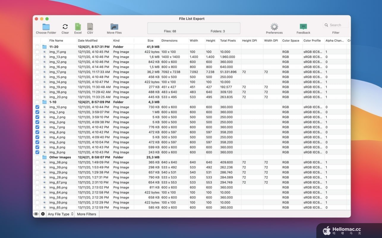 File List Export v2.9.3 MAS