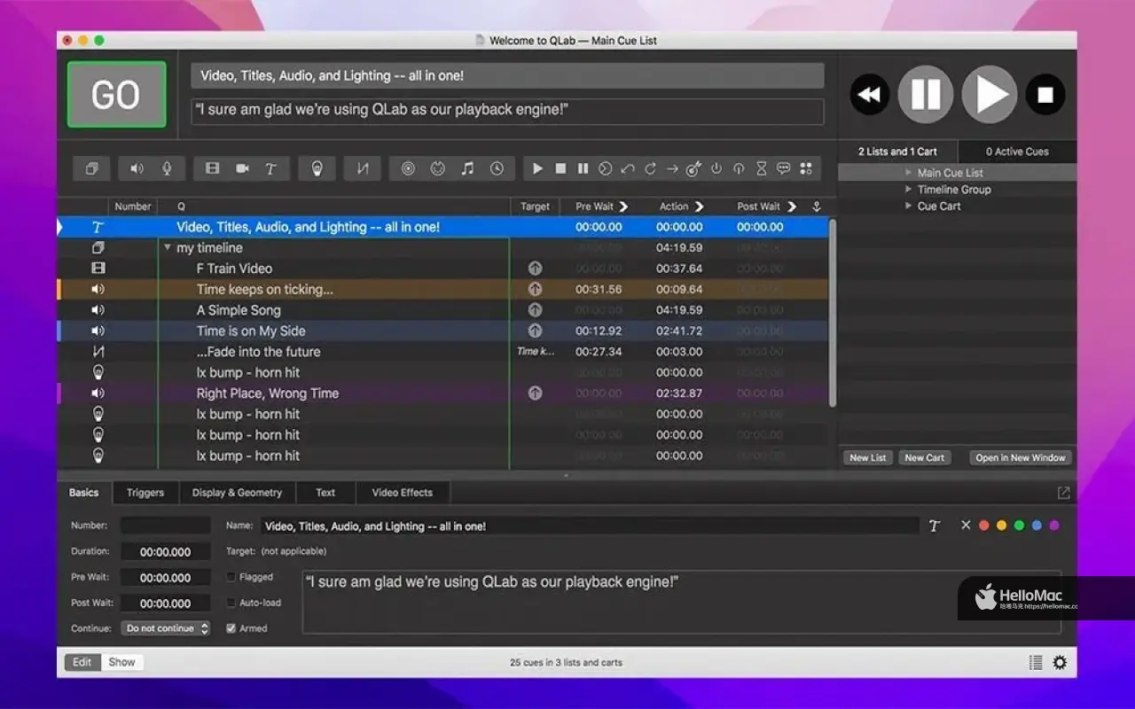 QLab Pro v5.4.10