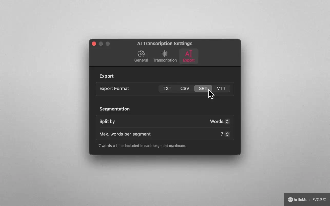 AI Transcription v2.10 MAS