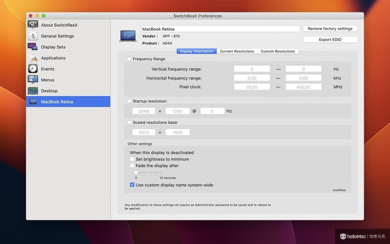 SwitchResX v4.14.1