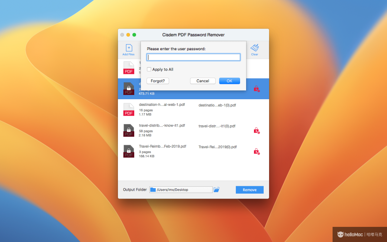 Cisdem PDF Password Remover v5.2.0