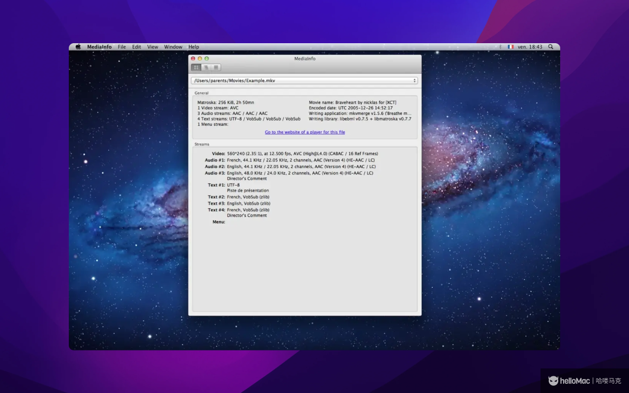 MediaInfo v25.04 MAS