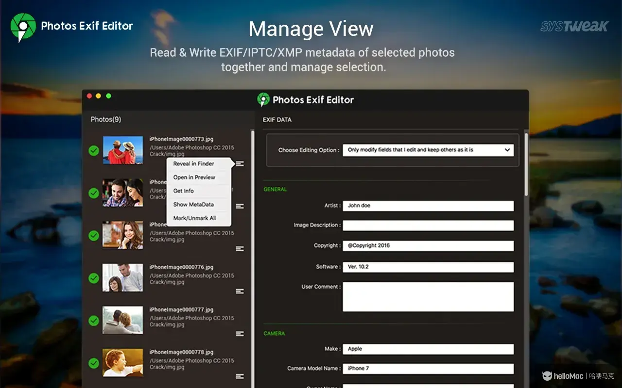Photos Exif Editor v5.0 MAS